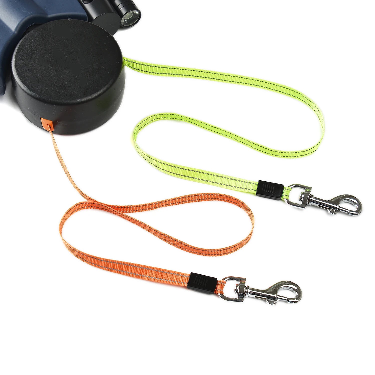 Elevate Your Walks with the 3M Reflective Retractable Dual Dog Leash - Perfect for Small Dogs!